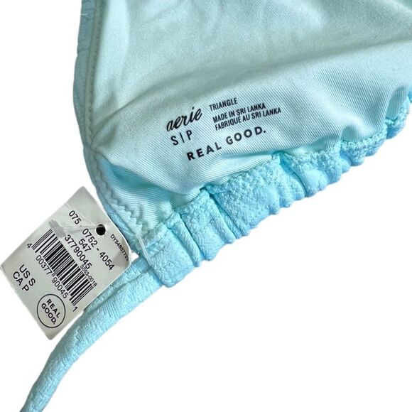 Aerie halter bikini top Light Blue tie knot size Small - Picture 7 of 9